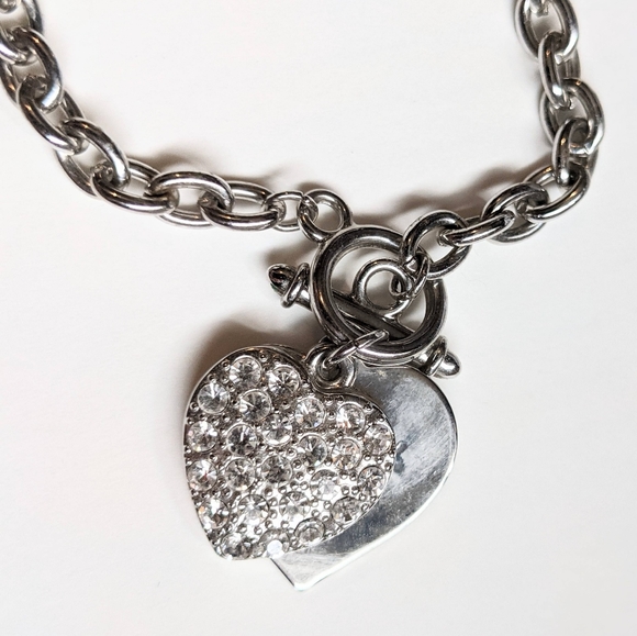 Pinkstix Silver Chain Bracelet with Hearts - Picture 6 of 13